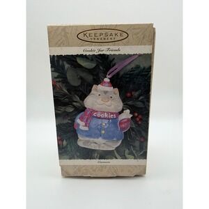 Hallmark Keepsake Ornament Cookie Jar‎ Friends Carmen Cat 1996 Christmas